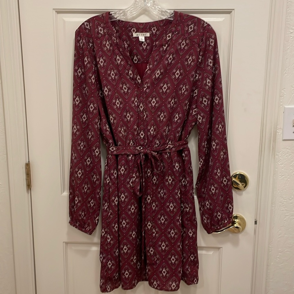 Francesca’s Miami print georgette dress size L